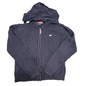 Vinyard Vines Girls Navy Blue Zip Up Hoodie